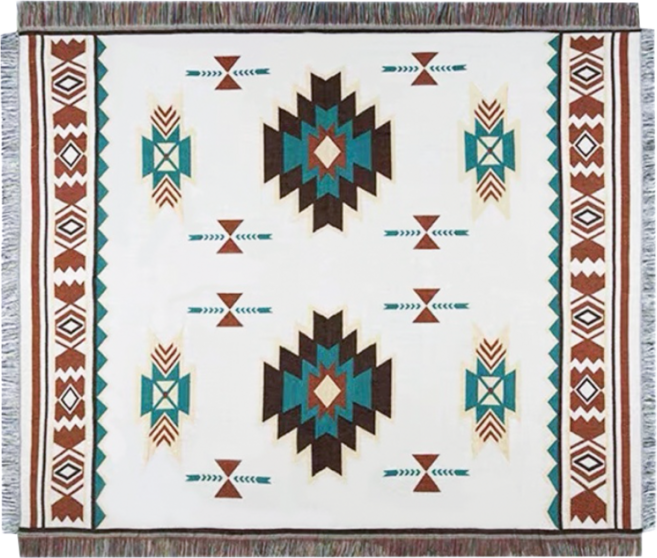 타닥 에스닉 블랭킷 캠핑 러그 소파 블랭킷 담요, 130 x 180cm, 1개, 선셋 브리즈