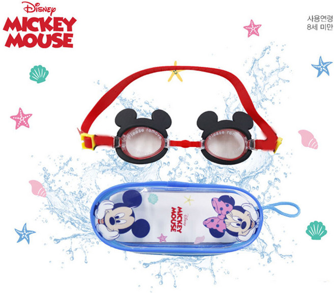 미키마우스 아동 물놀이용 고글 수경, 단품, 1개