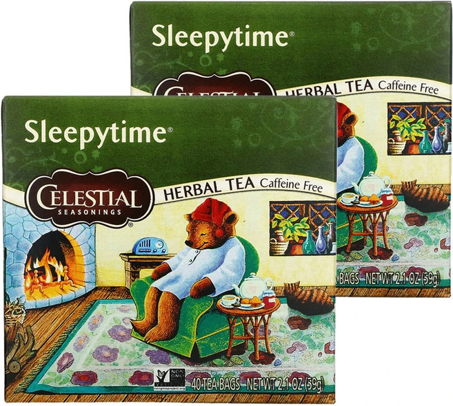 셀레스티얼 시즈닝 허브 티 슬리피타임 카페인 무함유 티백, 59g, 40개입, 2개 - 쿠팡