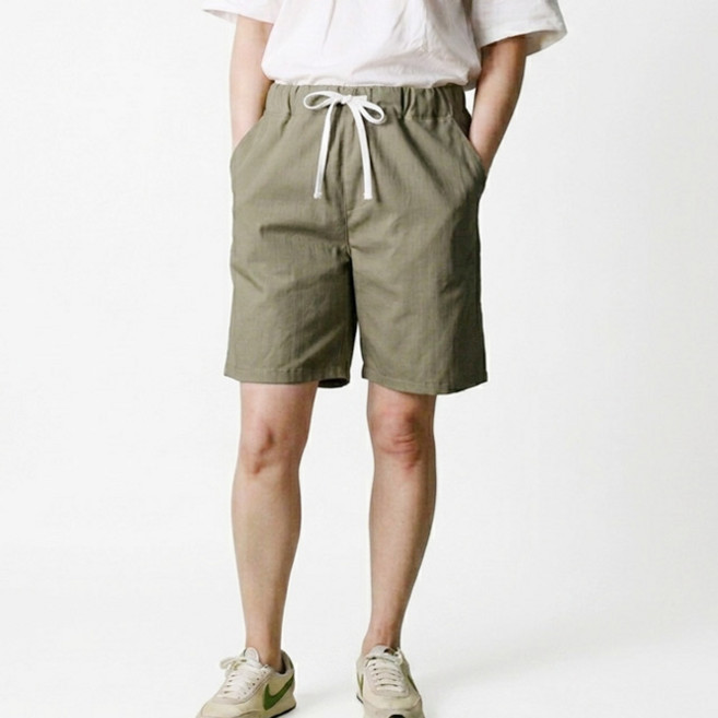 여성 린넨 코튼 면 혼방 5부 빅사이즈 반바지 여름 밴딩 와이드 팬츠