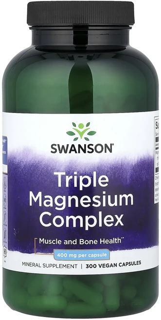 Swanson 트리플 마그네슘 복합체 400mg 베지 캡슐 300정, Swanson트리플마그네슘복합체400mg베지캡슐300정, 1개 - 쿠팡