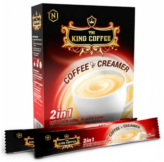 킹커피 커피앤크리머 2in1 무설탕 TNI KING COFFEE Coffee & Creamer, 1개, 15개입, 150g
