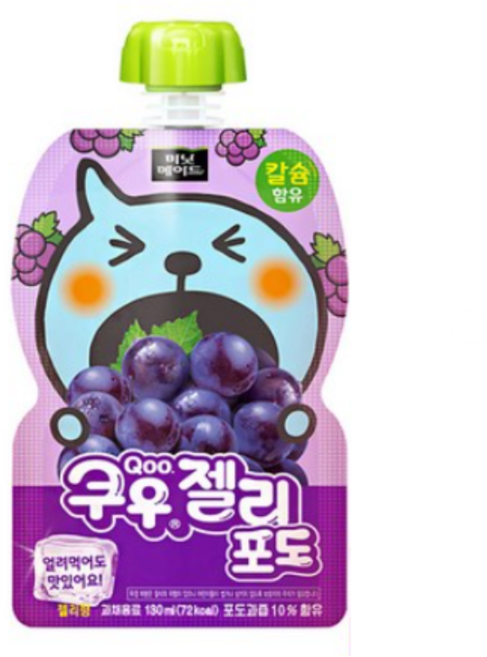 미닛메이드 쿠우 젤리 포도 파우치 130ml, 180개