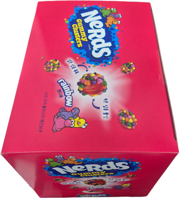 자연톡 얼먹젤리 너즈 구미 클러스트 레인보우 대용량 알록달록 편의점 젤리 사탕 단체간식, 8개, 45g