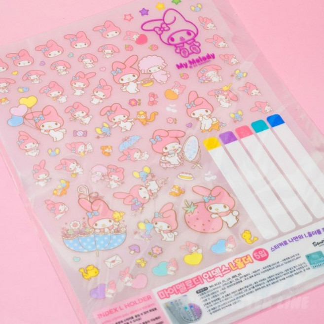 산리오 L자파일 인덱스 L자 화일 L홀더 /마이멜로디 5개입, 5개, 마이멜로디