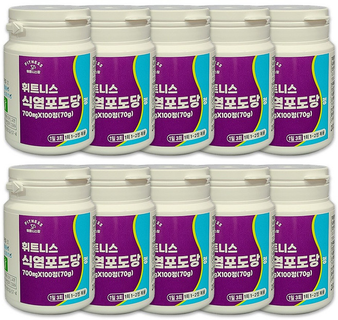 휘트니스 전해질보충 식염포도당, 100정, 10개