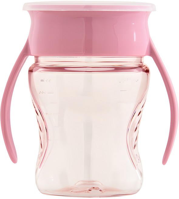 와우컵 베이비 트라이탄 스노우 빨대컵, 207ml, 1개, 핑크