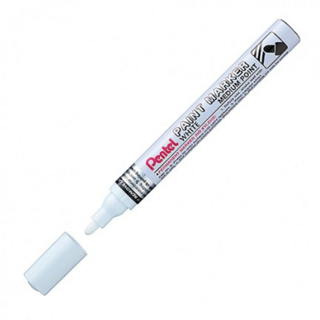 PENTEL 飛龍 白色油漆筆, 1個, 粗字MMP10-W