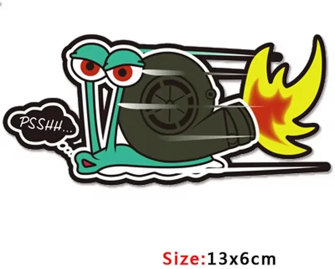 클래식 디자인 재미 있은 PSSHH 달팽이 터보 스티커 비닐 Motorcross CarDecal Reflec 레이싱 스티커 자동, 01 A, 01 S