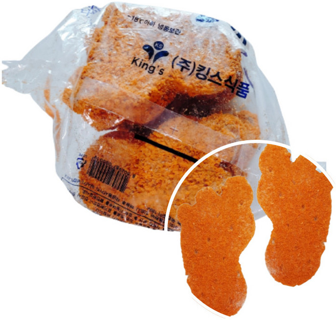 발바닥 치킨까스, 1개, 1.6kg