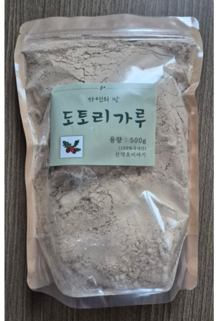 산약초이야기 국산 도토리묵가루 앙금 도토리 가루 분말 묵사발 묵무침 묵전, 1개, 500g