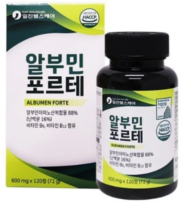 일진헬스케어 알부민포르테 600mg x 120정, 1개, 72g - 쿠팡