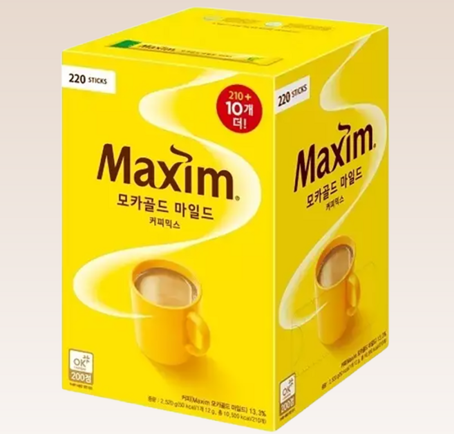 맥심 모카골드 마일드 커피믹스, 12g, 220개입, 1개