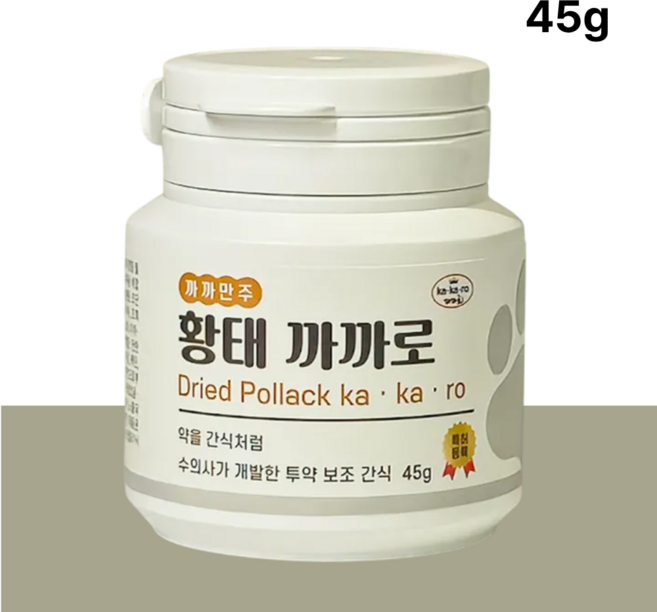 강아지약먹이기 투약보조제 약 거부하는 강아지를 위한 약 보조 간식 황태까까로 45g, 황태, 1개, 투약보조