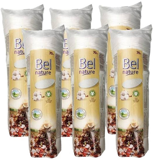 벨네이처 유기농 화장솜 70매 6팩, 1개