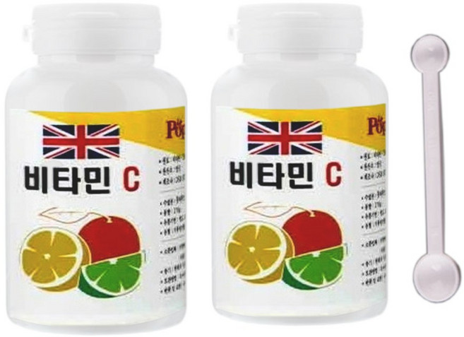 팝플러스 영국DSM 분말비타민C 가루 100% 파인파우더, 300g, 2개
