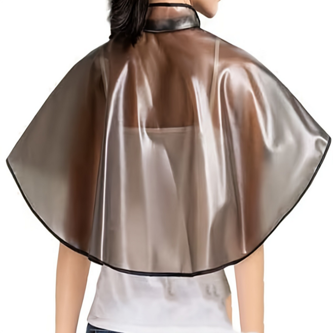 셀프염색 미용실 방수 이발 커트보 파마보, 1개, 반투명 블랙