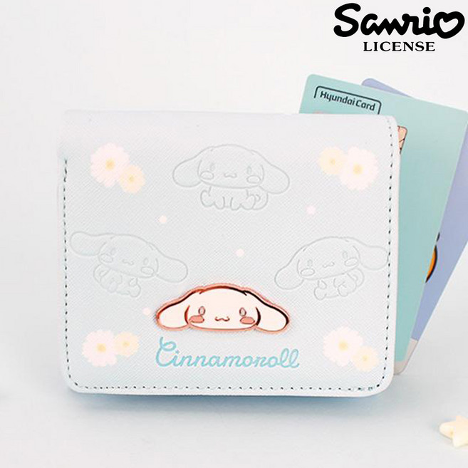 산리오 정품 미니 캐릭터 지갑 학생 카드 지갑 지폐 동전
