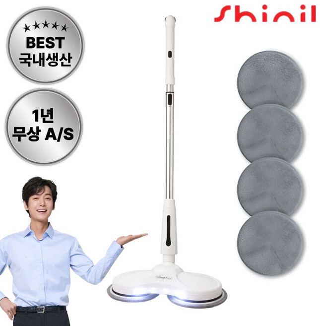 신일 듀얼 무선 물걸레 청소기, SDC-W8000NK, 혼합색상