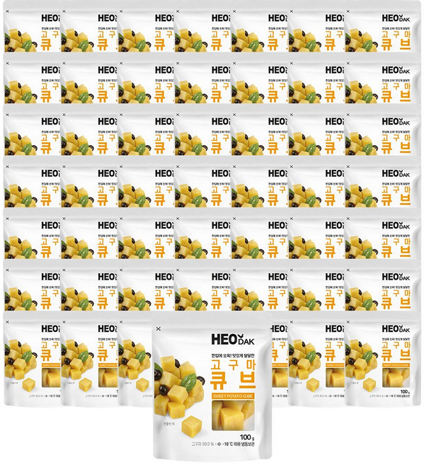 허닭 아이스 고구마 큐브, 100g, 50개