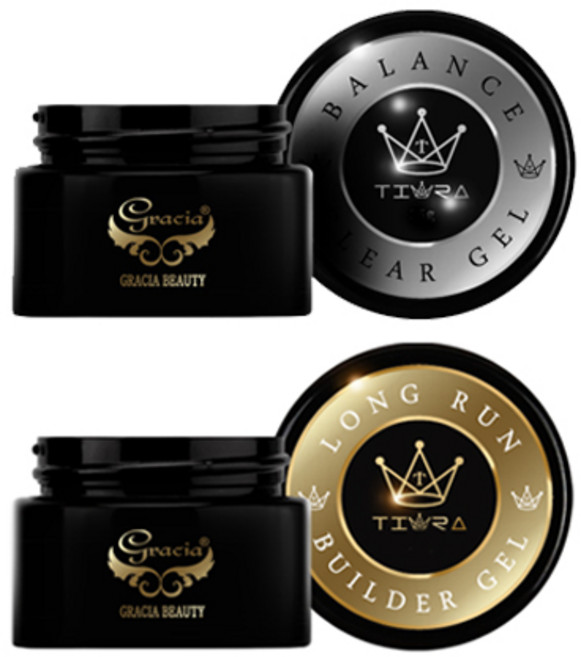 제이뷰티 [ 그라시아 티아라 진비 오버레이 픽스 통젤(JAR타입) 모음+사은품 아이딜우드화일, 1개, 티아라 클리어픽스젤 25g+아이딜우드화일