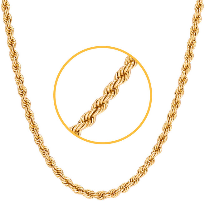 준쥬얼리 18K 할로우 로프(S) 목걸이체인