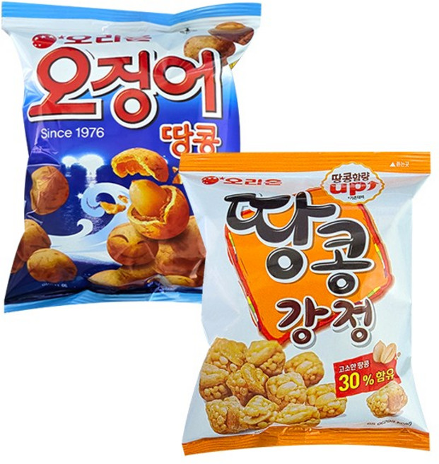 오리온 오징어땅콩 80g + 땅콩강정 65g, 1세트, 145g