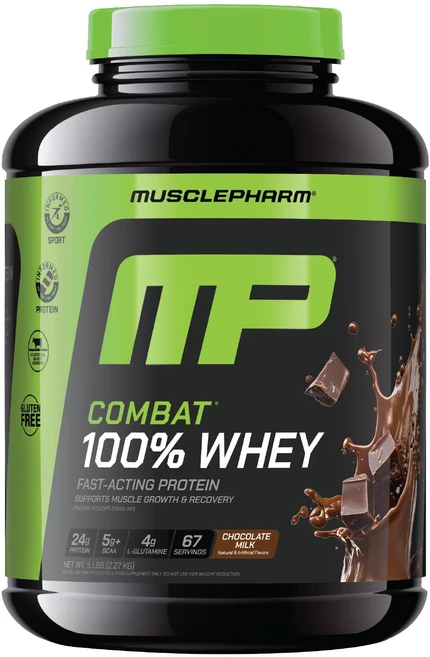 새해 건강을 선물하세요 MusclePharm Combat® 100% 유청 단백질 분말 초콜릿 우유 2.27kg(5lbs) 특별관리진행, MusclePharmCombat100유청단백질분말초콜릿, 2.27kg, 1개 - 쿠팡
