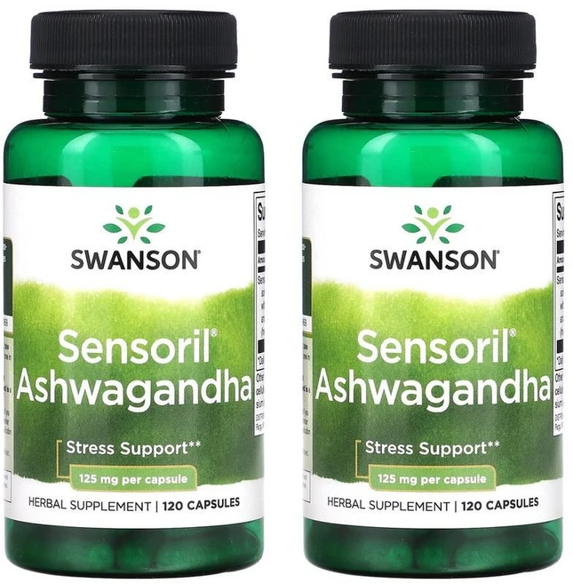 스완슨 센서릴 아슈와간다 125mg, 2팩, 120정 - 쿠팡