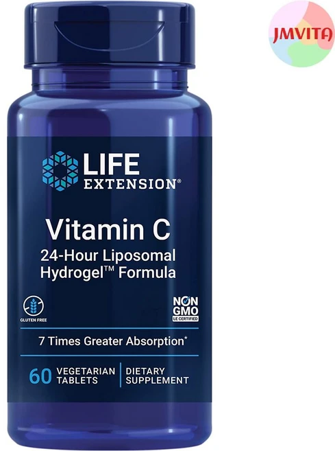 24시간 지속되는 리포솜 비타민C 리포좀 리포조말 비타민C 라이프익스텐션 60캡슐, 2개, 60정 - 쿠팡