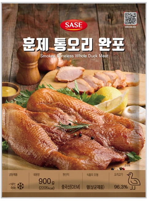 사세 훈제 통오리 완포, 900g, 21개