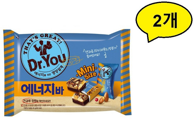오리온 닥터유 에너지바 미니, 2개, 200g