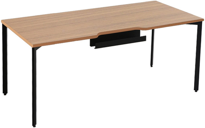 다가구 페르마타 멀티탭 타입 1600 x 800 컴퓨터책상, 지브라(상판):블랙(프레임)