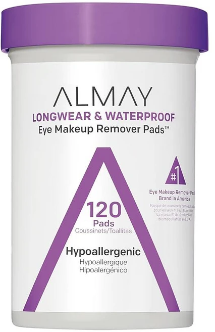 Almay 아이 메이크업 리무버 패드 롱웨어 및 방수 저자극성 무향 안과 테스트 완료 여성용 스타킹 스터퍼 120개 2팩 258409 - 쿠팡