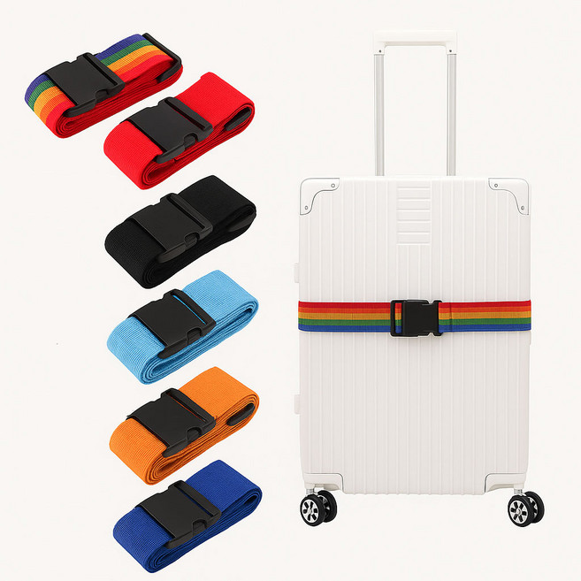 지디쿠 1+1 캐리어벨트 스트랩 고정끈 가방 밴드 버클 이름표 러기지밸트 (2P)