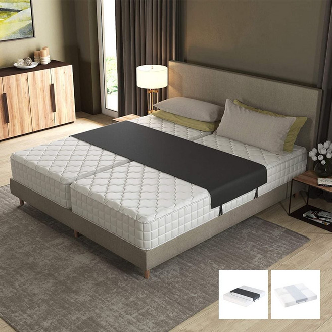 고정 벨트 이음패드 연결밸트 침대끼리 연결 방지 침대 용 매트리스 패밀리 패드 밸트, 블랙, 1개