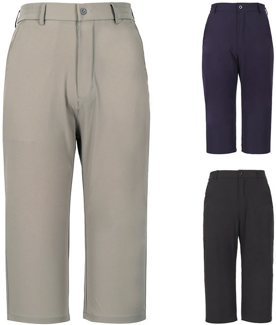 [김영주골프] 여름 카프리 허리밴딩 밸트 남성 7부 반바지 KOMMHS31