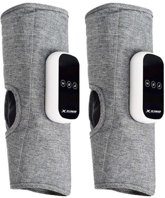 엑스킹 무선 종아리 마사지기 SM-513A 360도 다리 안마기 타이머기능 강도조절, SM-513A(2개), 그레이