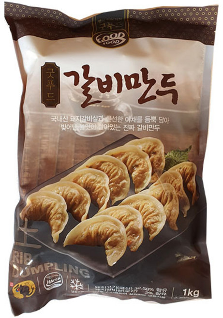 (무)(냉동)굿푸드 갈비만두 1kgX10개, 1kg, 10개