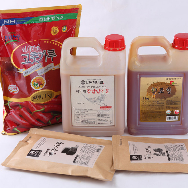 참신한 고추장 만들기 안동제비원 농협고추가루 식품명인 최명희 전통방식 현미보리찹쌀 고추장 담그기 7kg일반구성, 7kg, 1개