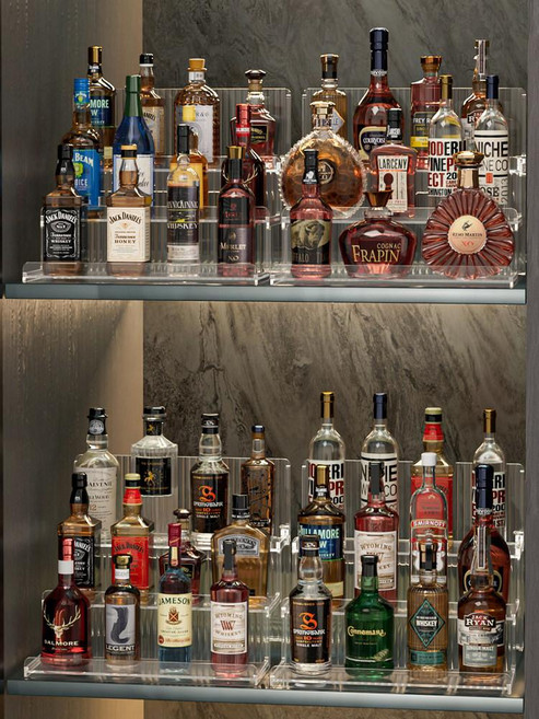 미니 술장고 양주 진열대 가정용 홈바 와인랙 선반, 4. 2개 와이드 3단