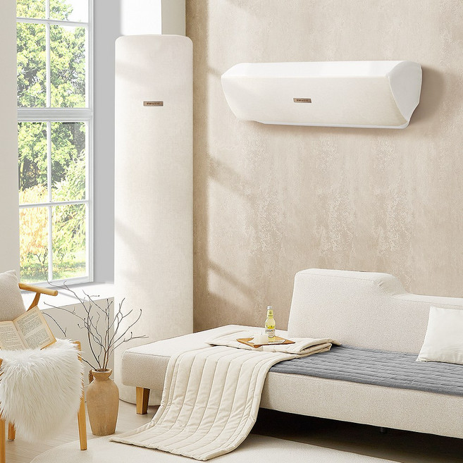 별의별샵 스탠드 벽걸이 에어컨커버 프리미엄 소파원단 국내생산, 아이보리