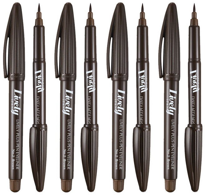 입큰 라이블리 플러스펜 아이라이너, 브라운, 4개