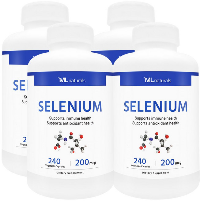 [미국빠른직구] 신제품 마이라이프 내추럴스 셀레늄 200mcg, 4개, 240정