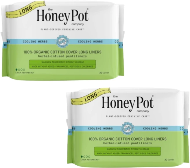 The Honey Pot Company 100 유기농 순면 커버 롱 라이너 30개입 2 SET, 1개 - 쿠팡