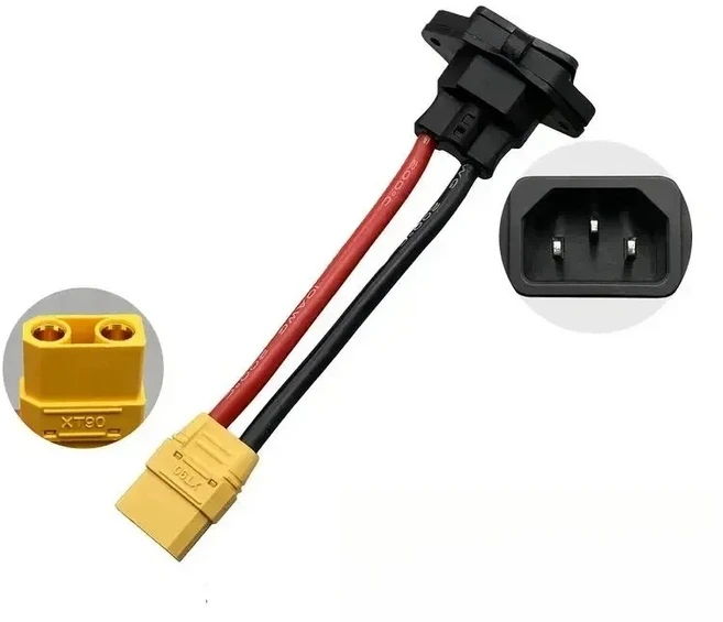 XT60/XT90 C14 3pin 남성 여성 전원 소켓 10AWG/12AWG 배터리 자동차 충전 와이어 커넥터 에너지 전자 자, 01 XT90 Female 10AWG