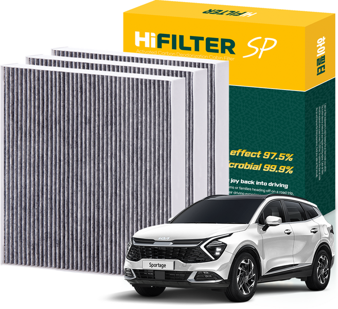 하이필터 기아 자동차 스포티지 활성탄 에어컨필터, 3개, 디 올 뉴 스포티지 (NQ5) HI-L012