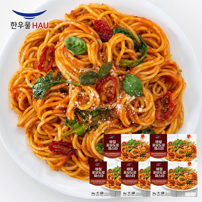 [치타마켓] 한우물 바질 포모도로 파스타 320g, 5개