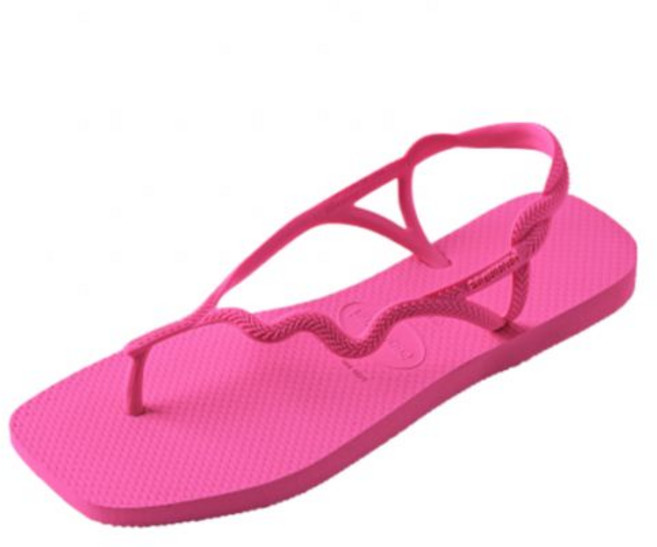 하바이아나스 솔레일 스퀘어 쪼리 플립플랍 샌들 Pink Flux 매장정품 126565