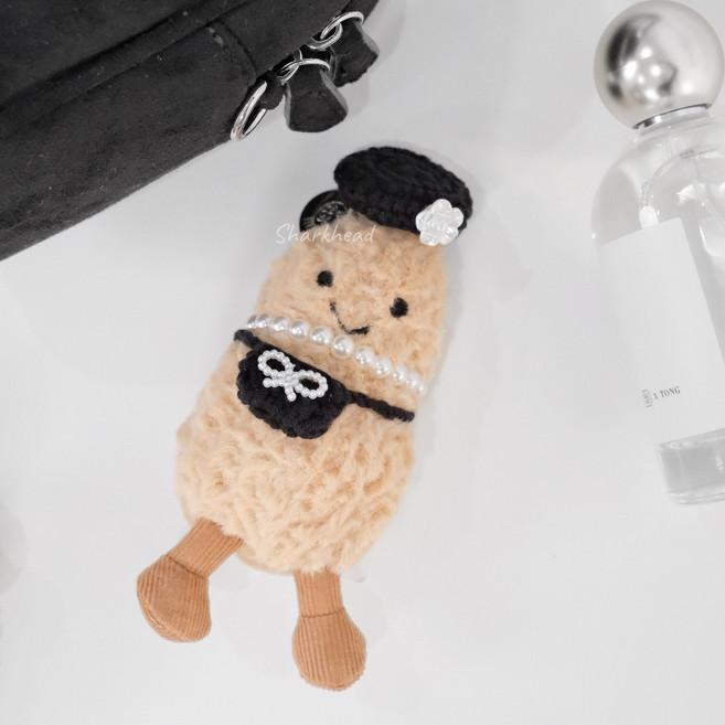 Jellycat 造型花生玩偶配件 多款可愛造型服飾 玩偶頭套與裝飾, 1個, 黑白小香風